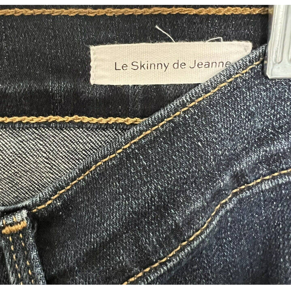 FRAME Women's Le Skinny de Jeanne Wellington Dark Frayed Hem Jeans - Size 25 - Picture 3 of 7
